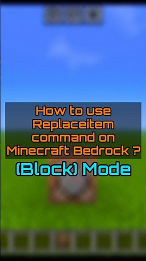 How to use Replaceitem command on Minecraft - Part 2