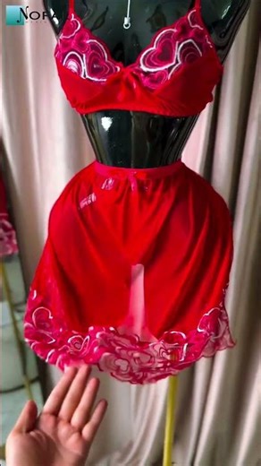 Elegant Red Lace Two-Piece Dress | Modern Stylish Fashion Look ❤️✨