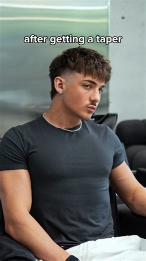 Elijah Forcier on Instagram: "show this to your barber ⬇️ for this haircut 📝 -back cut to jawline -mid taper if fringe is short like mine or low taper if its longer -side and back are half inch -the top is three to four inch . . . . #haircut #hairstyle #hairgoals #hairtrends #hairtransformation #barber #taperfade"