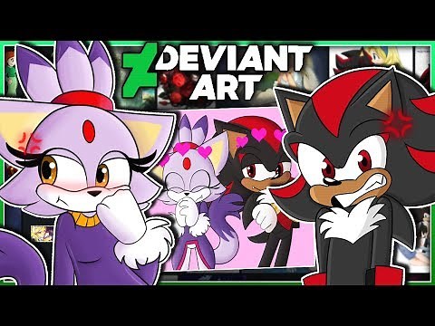 Shadow & Blaze Visit DEVIANTART! - BLAZE KISSING SHADOW?!