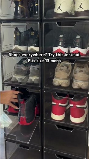 Shoes Everywhere? This Stackable Shoe Box Fixes It! Link in description to shop #closetorganization