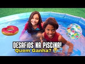 Desafios Divertidos na Piscina com Minha Amiga! 💦☀️