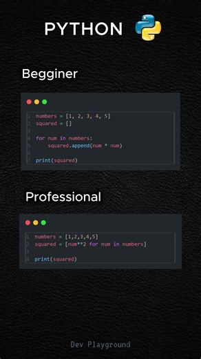 Beginner vs Pro Python 💻🔥Same output… but cleaner code 😎 #programming #coding #python #shorts