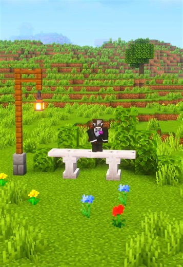 Minecraft Park Bench Build Tutorial! - #minecraft #minecraftbuilding #minecraftbuild #minecrafttutorial #gaming