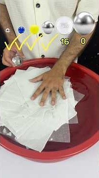 TRY TO GUESS HOW MANY TISSUE PAPERS IT TAKE TO FLOAT!#asmr #experimnent #satisfyingvideo