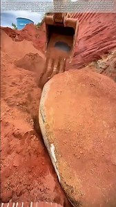 Seating the Stone: How an Excavator Precisely Buries a Natural Anchor