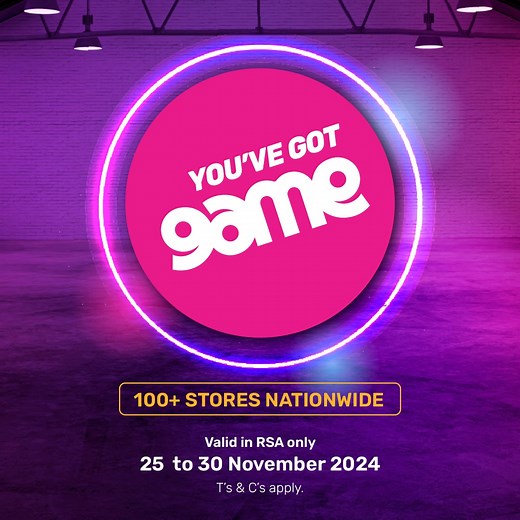 Don’t miss your opportunity to shop unbeatable Black Friday deals. #GameBlackFriday. Game stores are open nationwide from 08:00 from the 25th - 30th of November. | Game Stores