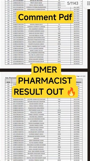 DMER PHARMACIST RESULT OUT 🔥 DMER PHARMACIST PROVISIONAL MERIT LIST 2026 l DMER PHARMACIST RESULT