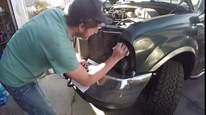 AUTOSAVER88 Headlight Assembly Compatible with 99-04 Ford F-250 F-350 F-450 F-550 Super Duty / 2000-2004 Ford Excursion Chrome Housing Smoke Lens Replacement Headlight Pair - Passenger and Driver Side