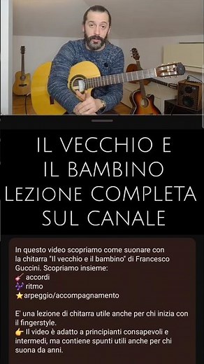 The Old Man and the Child (Guccini) – guitar | Excerpt from the lesson