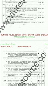 BCS306A Object oriented programming with java previous year question paper 2025