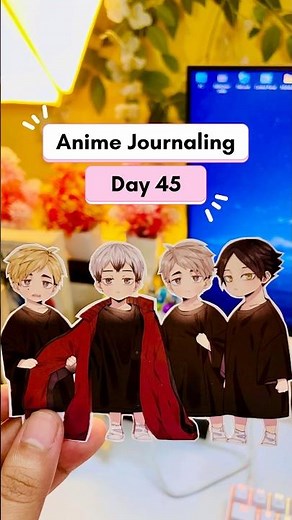 Anime Journaling Day 45: Crafting an Inarizaki-Themed Journal Spread