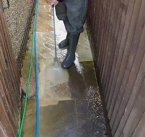 38 reactions | Indian sandstone patio cleaning, using pressure washing and soft washing. Buzzing with this video and the results! | Flawless Cleaning services | Facebook
