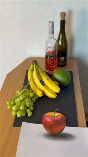 Apple in Reality – Color Pencil 3D Drawing