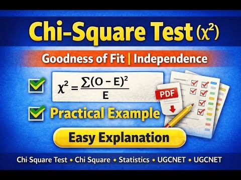 Chi-Square Test Explained Simply | Statistics | UGC NET | APPSC | Research Methods
