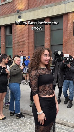 Bailey Bass before Alice and Olivia show @alice olivia @NYFW: The Shows #baileybass