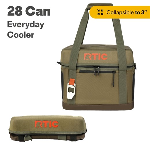 RTIC 28 Can Everyday Soft Cooler, 27 qt Collapsible with Bottle Opener, Olive - Walmart.com