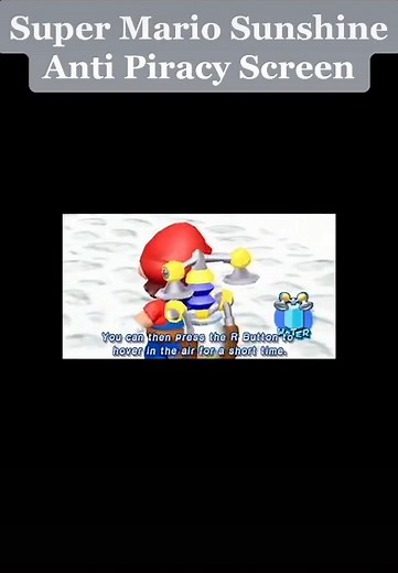 Unveiling the Super Mario Sunshine Anti-Piracy Screen