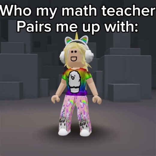 POV: who my math teacher pairs me up with #relatable #roblox #capcut