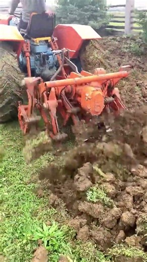 Soil tilling process using a tractor driven rotary tiller