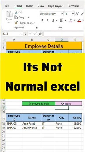 Excel Searches Data Automatically 😳 #excel #exceltips #learnexcel #learnexcel #exceltricks #excel