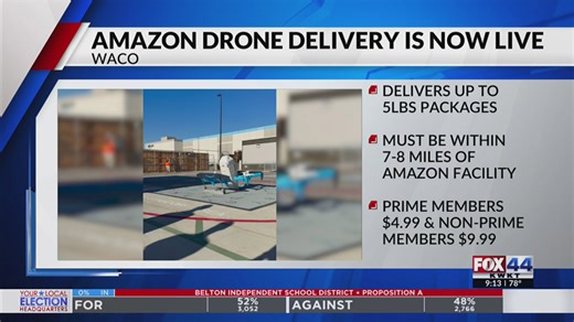 Amazon Prime Air launches drone delivery operations in Waco