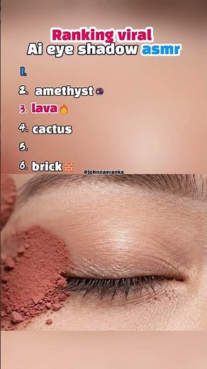 Ranking viral AI EYE shadow ASMR #asmr #satisfying