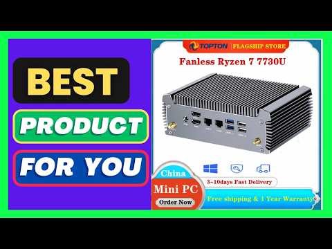 Fanless AMD Mini Gaming PC FU02 Ryzen 7 7730U 5825U Mini Computer Windows 1 DR4 WiFi6