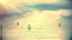 Computed Loop Technology graph Lines Business presentation template. hi-tech forecast template showing graph can be used in business meetings and conferences