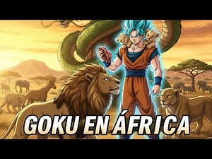 Goku in Africa with the lions