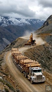 Not an easy road for a giant load 🪵🛻 #logging #loggingtruck #truck #timber #timberland #monstertruck | LogXpress