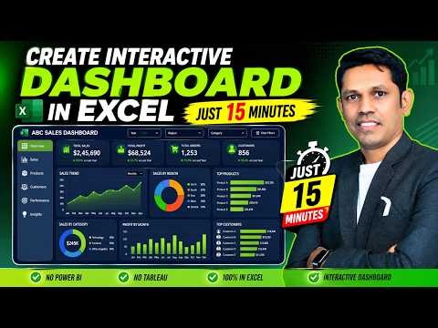 No Power BI, No Tableau, Create Interactive Dashboard in Excel. 😲