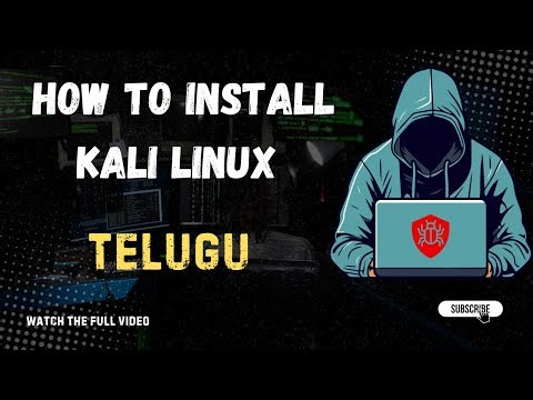 How to Install Kali linux Using Virtual Machine In Telugu.