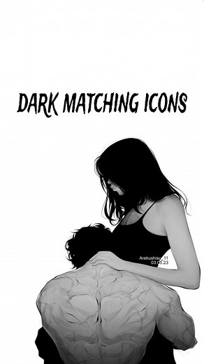 Dark Matching Anime Couple Icons