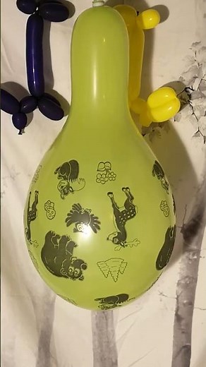 Pump to Pop Cattex 12 Inch Balloon Cute Forest Animals Bear Squirrel Deer Green #balloonpop #balloon