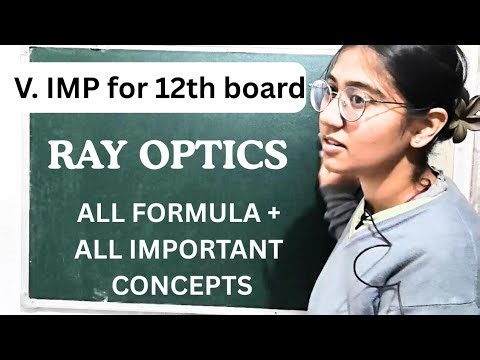 Ray OPTICS | All formula + all important concepts in one video 