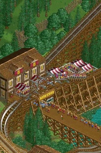 OpenRCT2 Rollercoaster: Hardwood