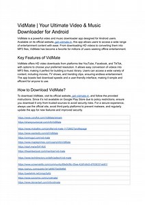 VidMate | Your Ultimate Video & Music Downloader for Android - SlideServe