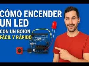 How to turn on an LED with a button on Arduino 🔴 Easy and fast