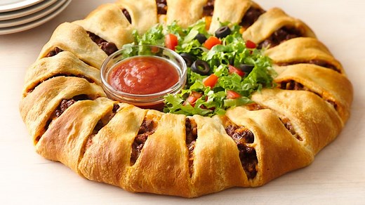How to Make Taco Crescent Ring Video