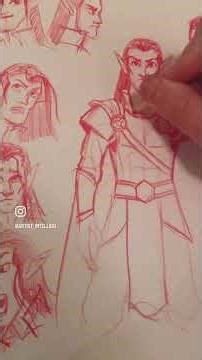 ⚔️ 9-minute character design → 58-second timelapse ⚔️ #shorts #drawing #characterdesign #art