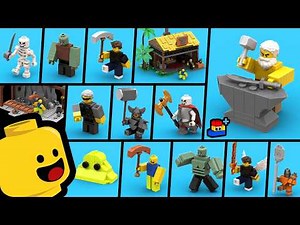 LEGO Roblox: Building THE FORGE (Minifigures, Pickaxes, Weapons, and Playsets)