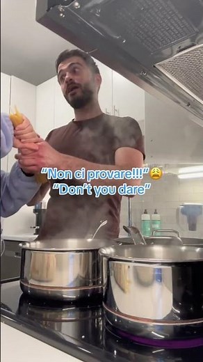 Seeing if my Italian husband will react to me breaking the spaghetti again😂 #shorts