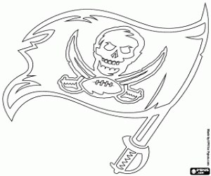 Emblem of Tampa Bay Buccaneers coloring page printable game