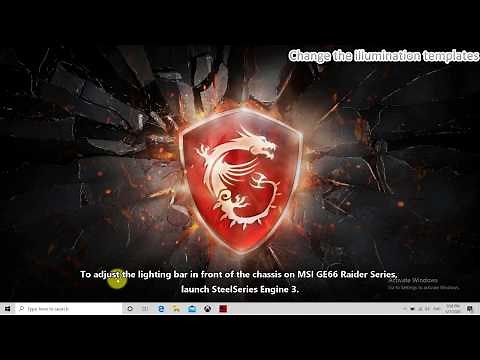 MSI® HOW TO adjust the lighting bar on MSI GE66 Raider Series notebook