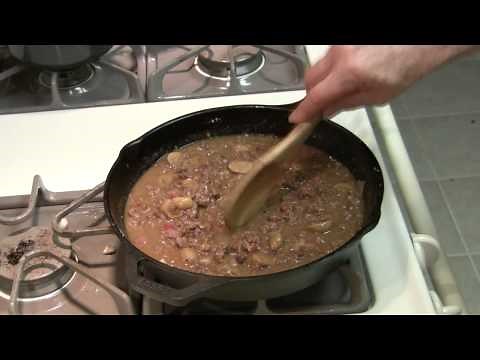 Quick-n-Easy Eats! Burger With Gravy Over Rice!