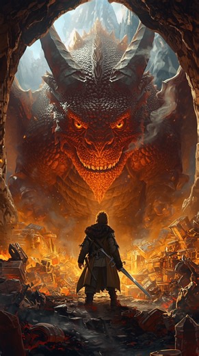 Cinematic Secrets on Instagram: "Bilbo Baggins vs Smaug: The Clever Hobbit vs The Mighty Dragon Dive into the epic encounter between Bilbo Baggins and Smaug the dragon in The Hobbit! Explore how courage, wit, and clever tactics help a tiny hobbit face one of Middle-earth’s most fearsome creatures. Discover the battle of brains versus brawn! #BilboBaggins #Smaug #TheHobbit #MiddleEarth #FantasyBattle #DragonVsHobbit #EpicEncounters #FantasyAdventure #JRRRTolkien"