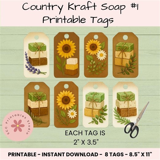 Printable Handmade Soap Tags, Kraft Paper Gift Labels for Small Business Packaging, Handmade Soap Favor Tags - Etsy Australia