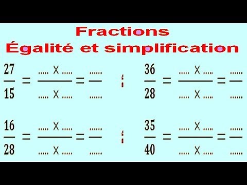 Maths 6ème - Fractions égalité et simplification Exercice 1