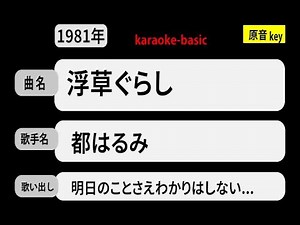 カラオケ， 浮草ぐらし， 都はるみ